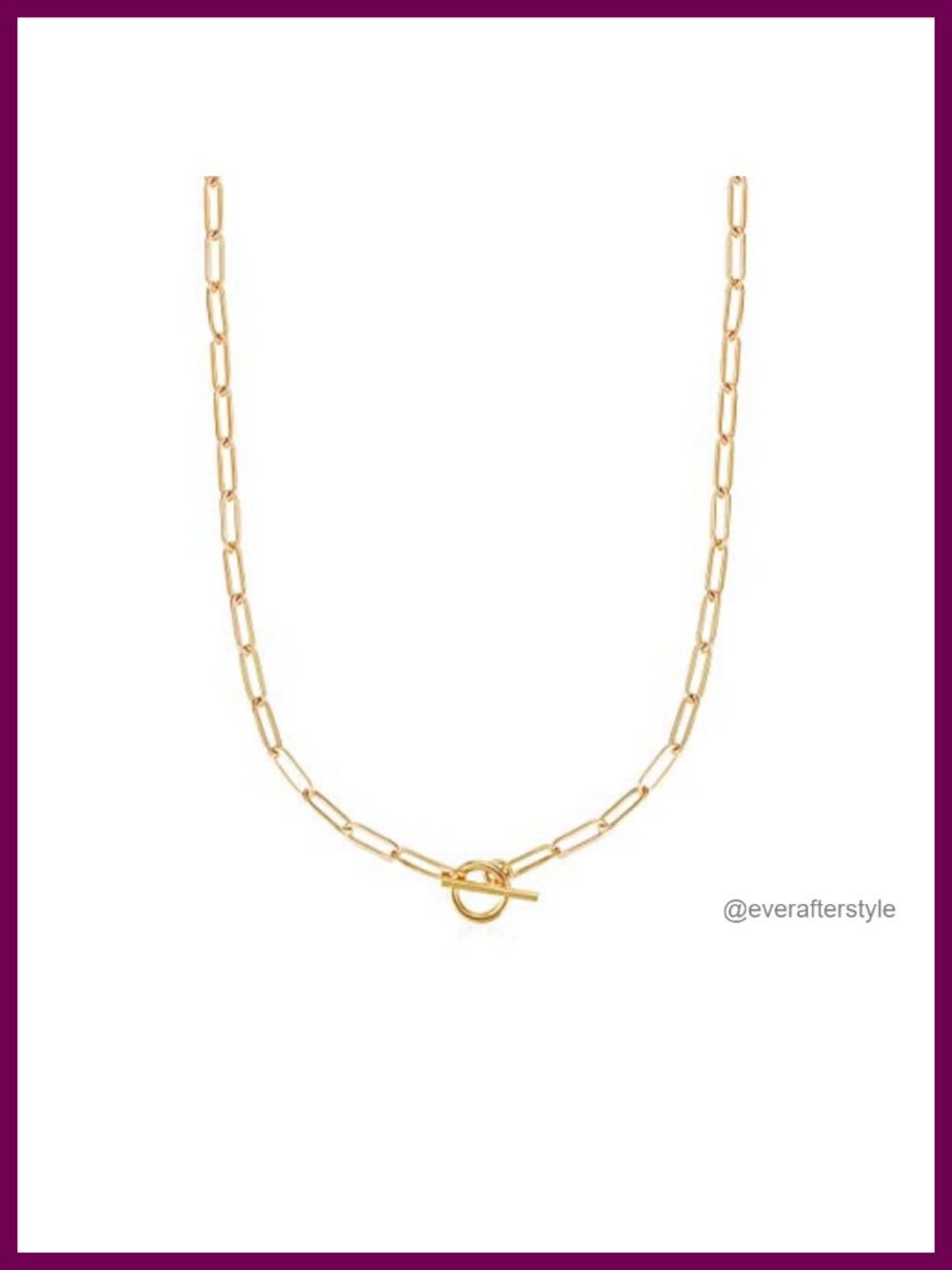 Paperclip Link Necklace Layer Stacked Chain 16/20/24 inch Gold Plated Stainless